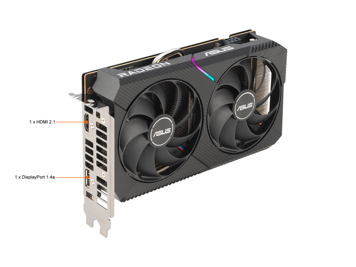 ASUS Dual Radeon RX 6500 XT Video Card DUAL-RX6500XT-O4G