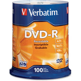 Verbatim DVD-R Discs, 4.7GB, 16x, Spindle, Silver