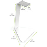 Kanto H1W Universal Headphone Stand With Curved Silicone Padding White