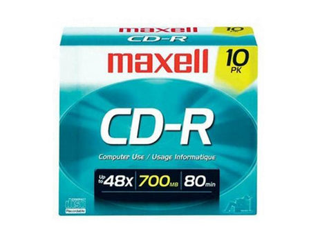 maxell 700MB 48X CD-R 10 Packs Media Model 648210