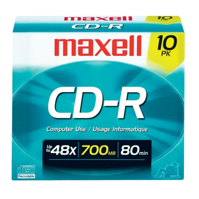 maxell 700MB 48X CD-R 10 Packs Media Model 648210