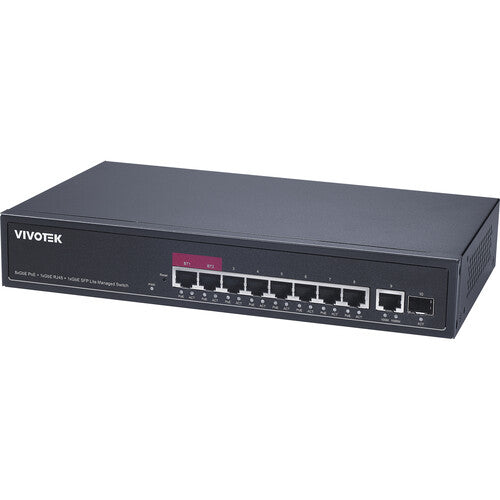 Vivotek AW-GEL-105A-110 8-Port Gigabit PoE++ Compliant Managed Network Switch