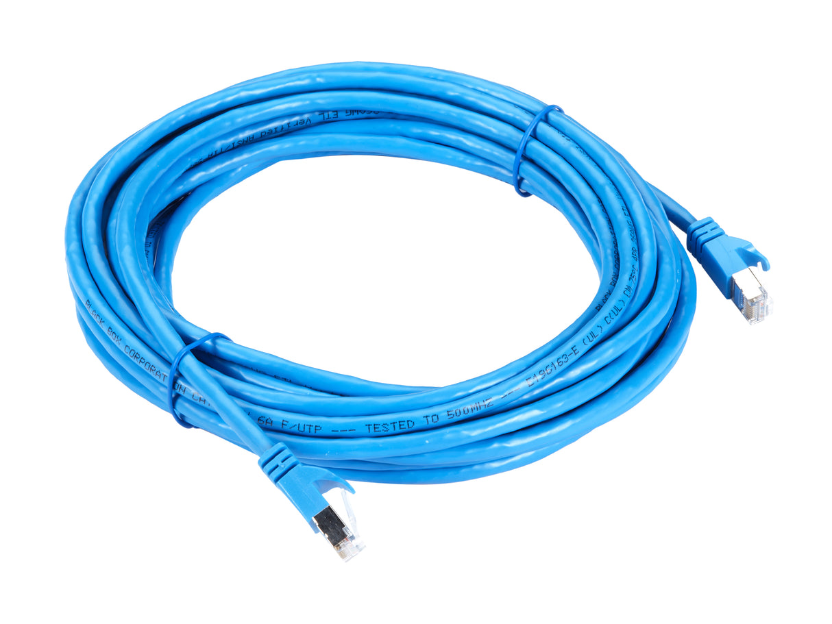 BLACK BOX CAT6APCS-020-BL CAT6A 500-MHZ STRANDED ETHERNET PATCH CABLE - SHIELDED (F/UTP), CM PVC, SLIMLINE