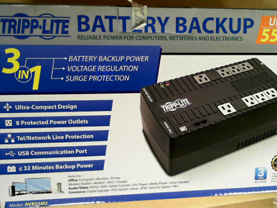 UPS Battery Backup, Line-Interactive, 1050VA, 540w, USB Port
