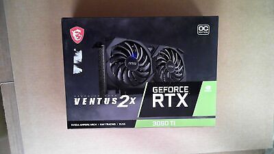 OPEN BOX - MSI GeForce RTX 3060 Ti Ventus 2X 8G OCV1 LHR GDDR6 1695 MHz  Boost 14 Gbps 256-bit 3xDP1.4 HDMI PCIE4.0 (RTX 3060 Ti Ventus 2X 8G OCV1  LHR)