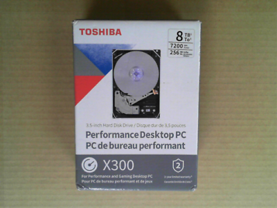 OPEN BOX - Toshiba X300 8TB Performance & Gaming 3.5-Inch Internal