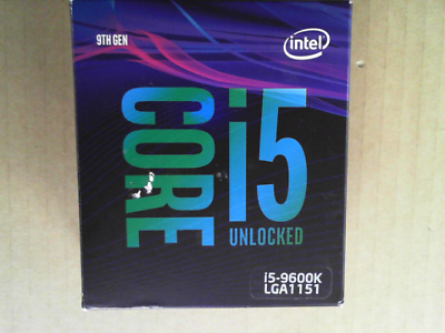 OPEN BOX - Intel BX80684I59600K Boxed Core i5-9600K Processor, 9MB Cac ...