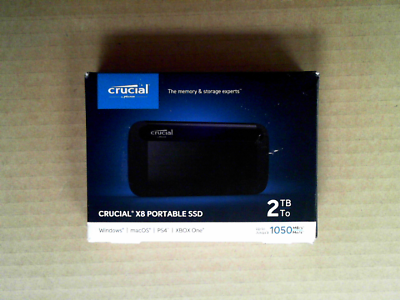 Crucial X8 2 TB Portable Solid State Drive - External - Gaming
