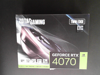 OPEN BOX - ZOTAC Gaming GeForce RTX 4070 Twin Edge OC DLSS 3 12GB GDDR –