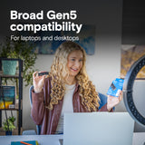 Crucial P510 2TB Gen5 NVMe SSD, Up to 10,000 MB/s, PCIe 5.0 M.2 2280 SSD, Internal Solid State Drive, Compatible with Laptop, CT2000P510SSD8