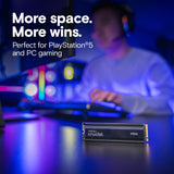 Crucial P510 2TB Gen5 NVMe SSD with Heatsink, Up to 11,000 MB/s, PCIe 5.0 M.2 2280 SSD, Internal Solid State Drive, Compatible with PS5 CT1000P510SSD5
