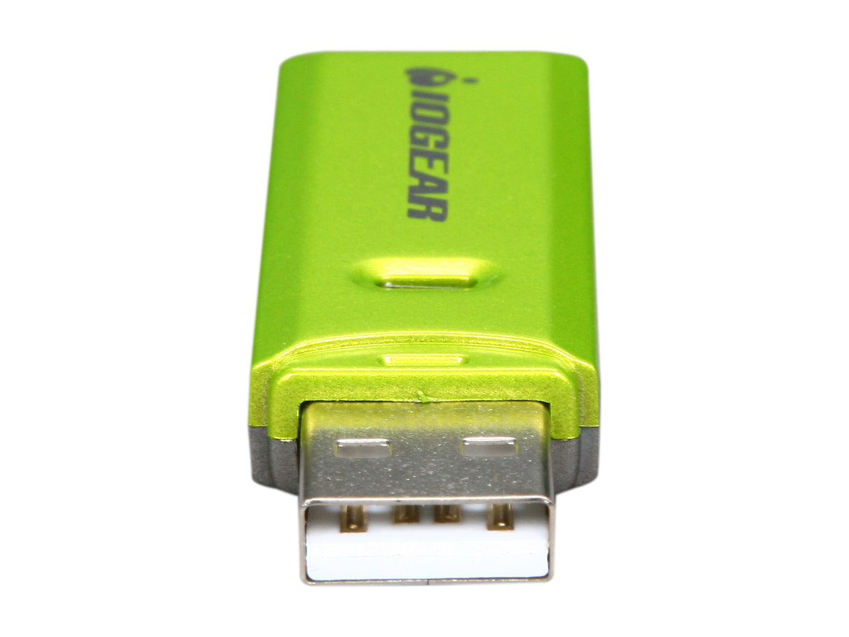 IOGEAR GFR204SD 10-in-1 USB 2.0 SD/ MicroSD/ MMC Card Reader/ Writer (Green/ Gray)