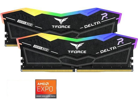 Team Delta RGB 64GB (2 x 32GB) 288-Pin PC RAM DDR5 6400 (PC5 51200) Memory Model FF3D564G6400HC34EDC01