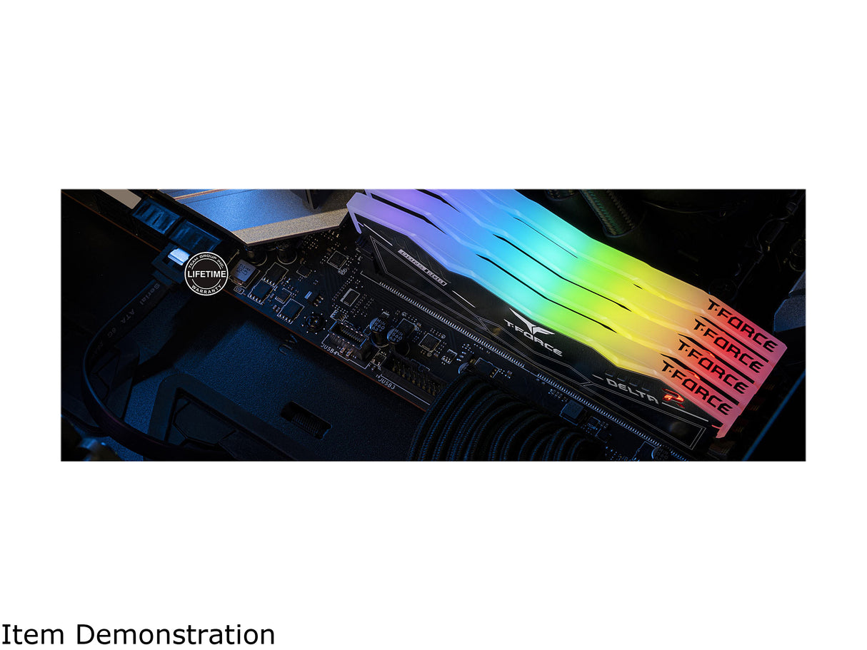Team Delta RGB 64GB (2 x 32GB) 288-Pin PC RAM DDR5 6400 (PC5 51200) Memory Model FF3D564G6400HC34EDC01