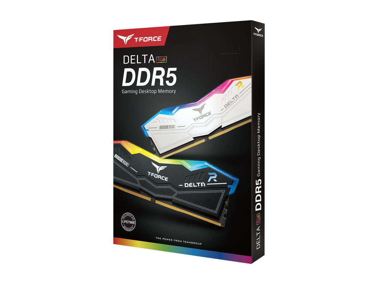 Team Delta RGB 64GB (2 x 32GB) 288-Pin PC RAM DDR5 6400 (PC5 51200) Memory Model FF3D564G6400HC34EDC01