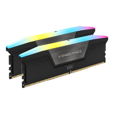 Corsair Vengeance RGB Black, DDR5, 32GB, 6000MHz, CL38, Kit Of 2