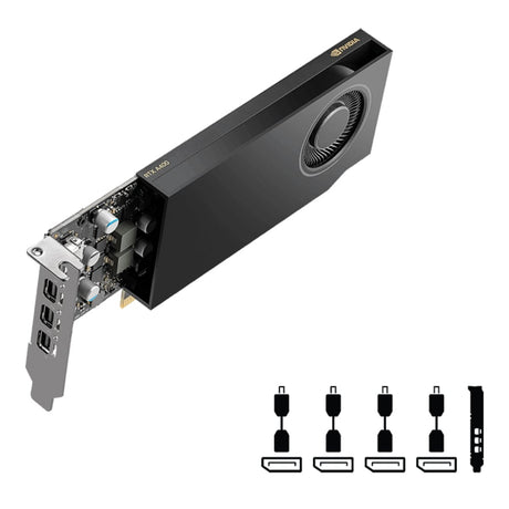 PNY Technology VCNRTXA400ATX-B NVIDIA Quadro RTX A400 4 GB GDDR6 Graphics Card Board Only