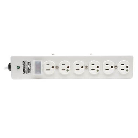 Tripp Lite SPS610HGRA Surge Protector Strip Medical RT Angle Plug 6 Outlet 10-Feet Cord 6 Outlet, 10ft Cord