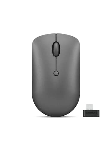 Lenovo 540 Wireless Computer Mouse for PC, Laptop, Computer with Windows or Chrome OS - 2.4 GHz USB-C Wireless Pairing Receiver - Compact Size - 18-Months Battery Life - Ambidextrous - Storm Grey