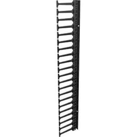 Vertiv VRA1014 Vertical Cable Manager 600 mm - 42U Rack Height - 19 in. Panel - Metal - Black - Pack of 22