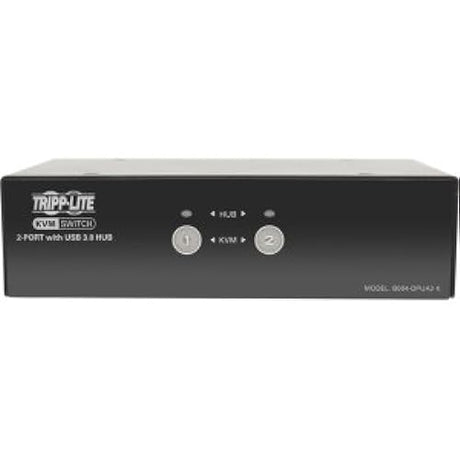 Tripp Lite 2-Port DisplayPort KVM Switch with Audio, Cables and USB 3.0 Hub (B004-DPUA2-K), Black
