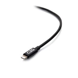 C2G 0.9M USB-C® Male to Lightning Male Sync and Charging Cable - Black (3 ft) - MFi-Certified Rating Approved by Apple