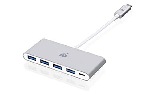 IOGEAR USB-C to 4 Port USB-A Hub with Power Delivery Pass-Thru, GUH3C4PD USB-C to 4 Port USB-A Hub w/Power Delivery Pass-Thru