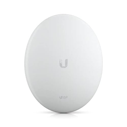 Ubiquiti UISP Horn, 5.15 GHz to 6.875 GHz Frequency Range, PtMP, High-Isolation 30 Degree (30°) Antenna, Up to 15+ km PtMP Range, Pole Mountable, White