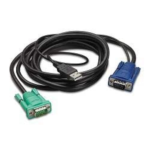 APC INTEGRATED LCD KVM USB CABLE 6 Feet 4 pin USB Type A Male/15 pin HD D-Sub (HD-15) Male