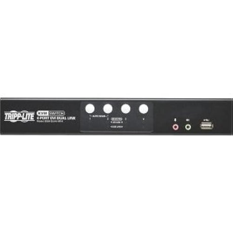 Tripp Lite 4-Port Dvi Dual-Link/USB KVM Switch with 4 X 6 Feet Cables Audio (B004-DUA4-HR-K) Black