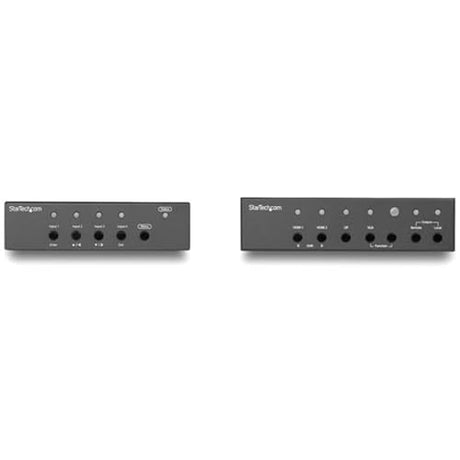 StarTech.com Multi-Input HDBaseT Extender Kit - Built-in Switch and Video Scaler - DisplayPort HDMI and VGA Over CAT6 or CAT5 (ST121HDBTSC)