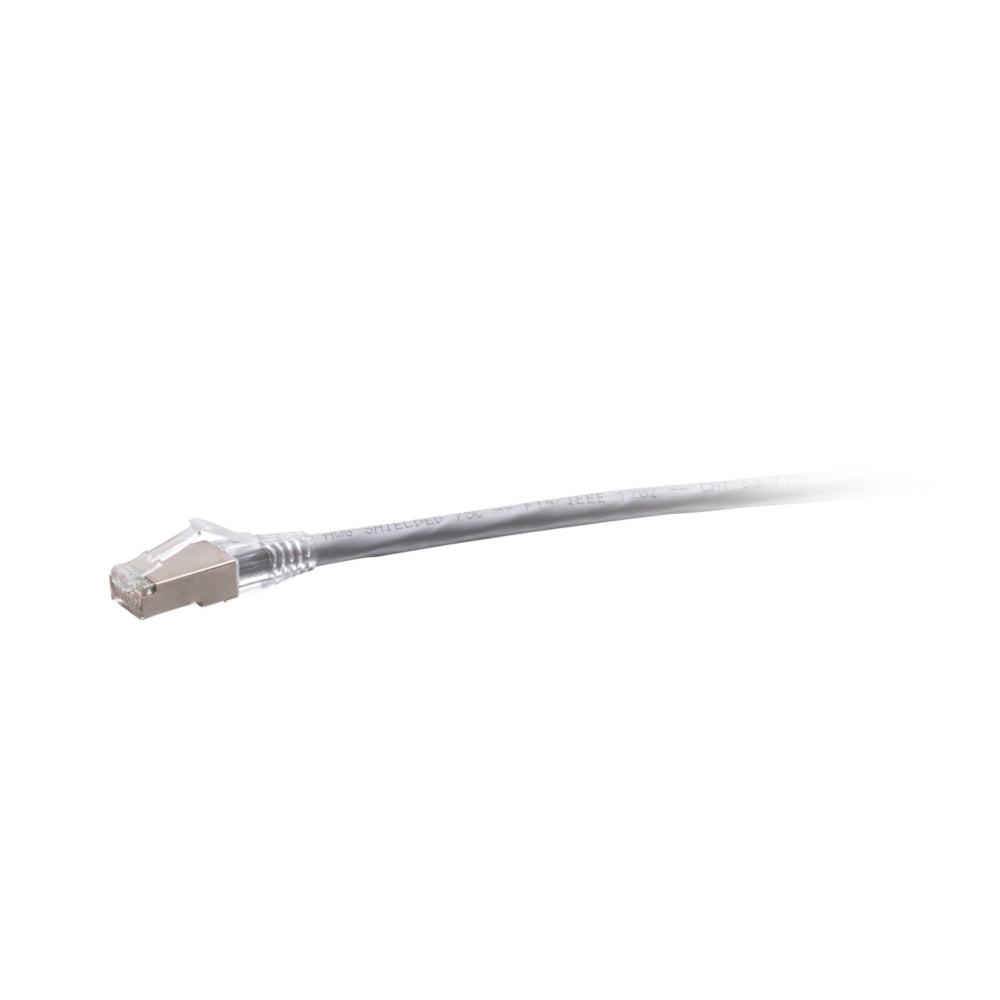 C2G 100ft (30.5m) TAA-Compliant F-Series Cat6a Snagless Shielded (STP) Network Cable - Gray