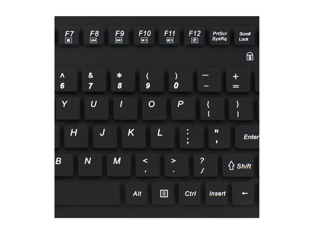 Adesso AKB-270UB SlimTouch Antimicrobial Waterproof USB Compact size Touchpad  keyboard, 15.50x 5.50x 0.43 (Black)