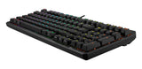 ASUS TUF Gaming K3 Gen II keyboard - compact 97-key layout, optical-mechanical RGB Red (Linear) switches, detachable top plate, and Aura Sync