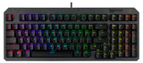 ASUS TUF Gaming K3 Gen II keyboard - compact 97-key layout, optical-mechanical RGB Red (Linear) switches, detachable top plate, and Aura Sync