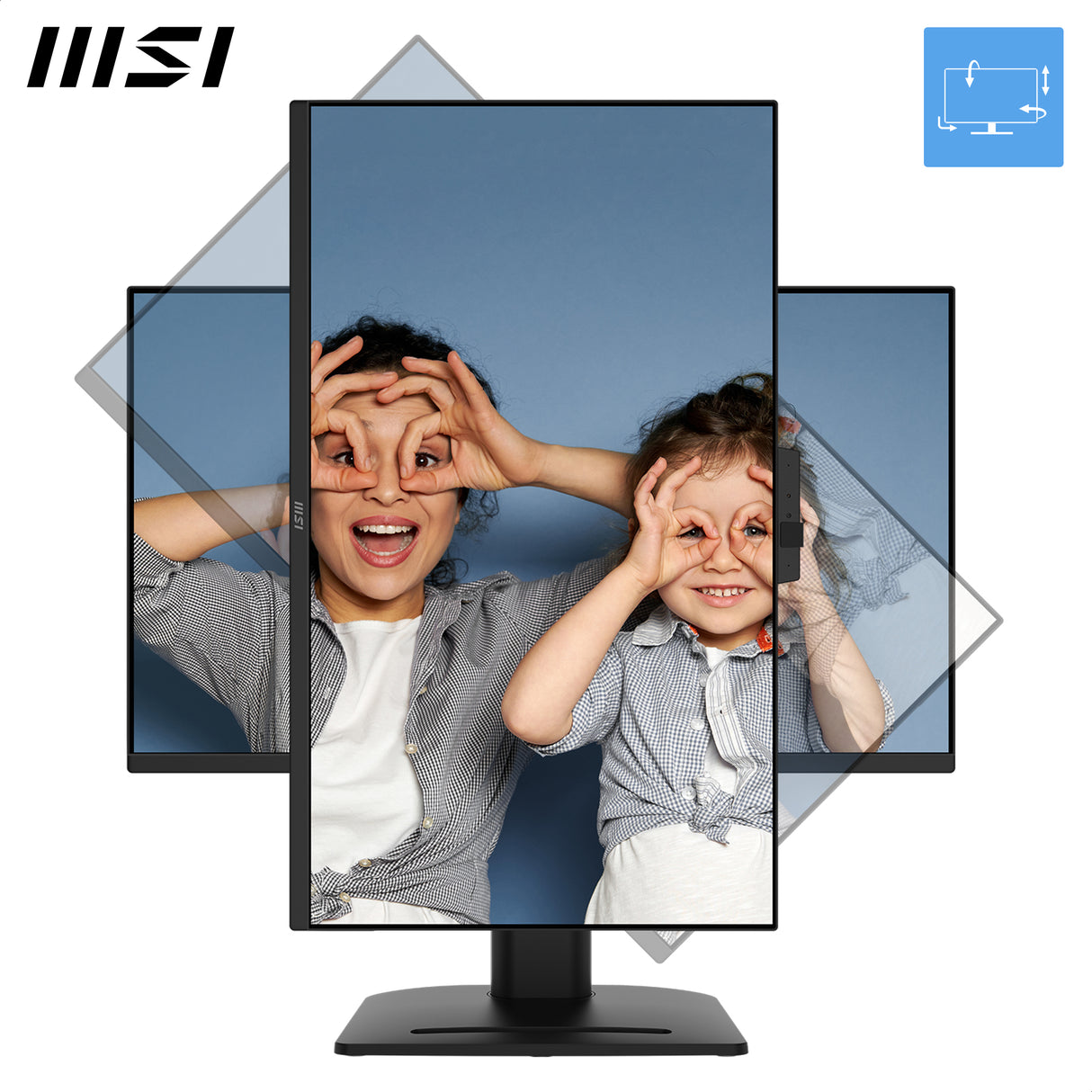 MSI PRO MP275QPDG, 27 IPS, QHD, 100hz, Height Adj. stand, Speaker, Webcam, Ethernet Interface - 1x LAN Port (1Gbps)