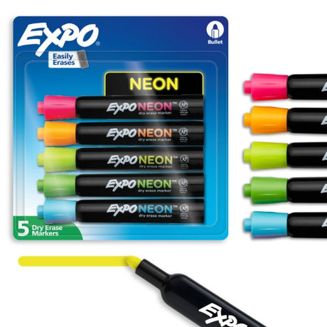 Expo 5Ct Neon Dry Erase Markers Bullet