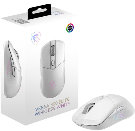 MSI VERSA 300 ELITE White Bluetooth / 2.4GHz / Wired Optical Wireless Gaming Mouse