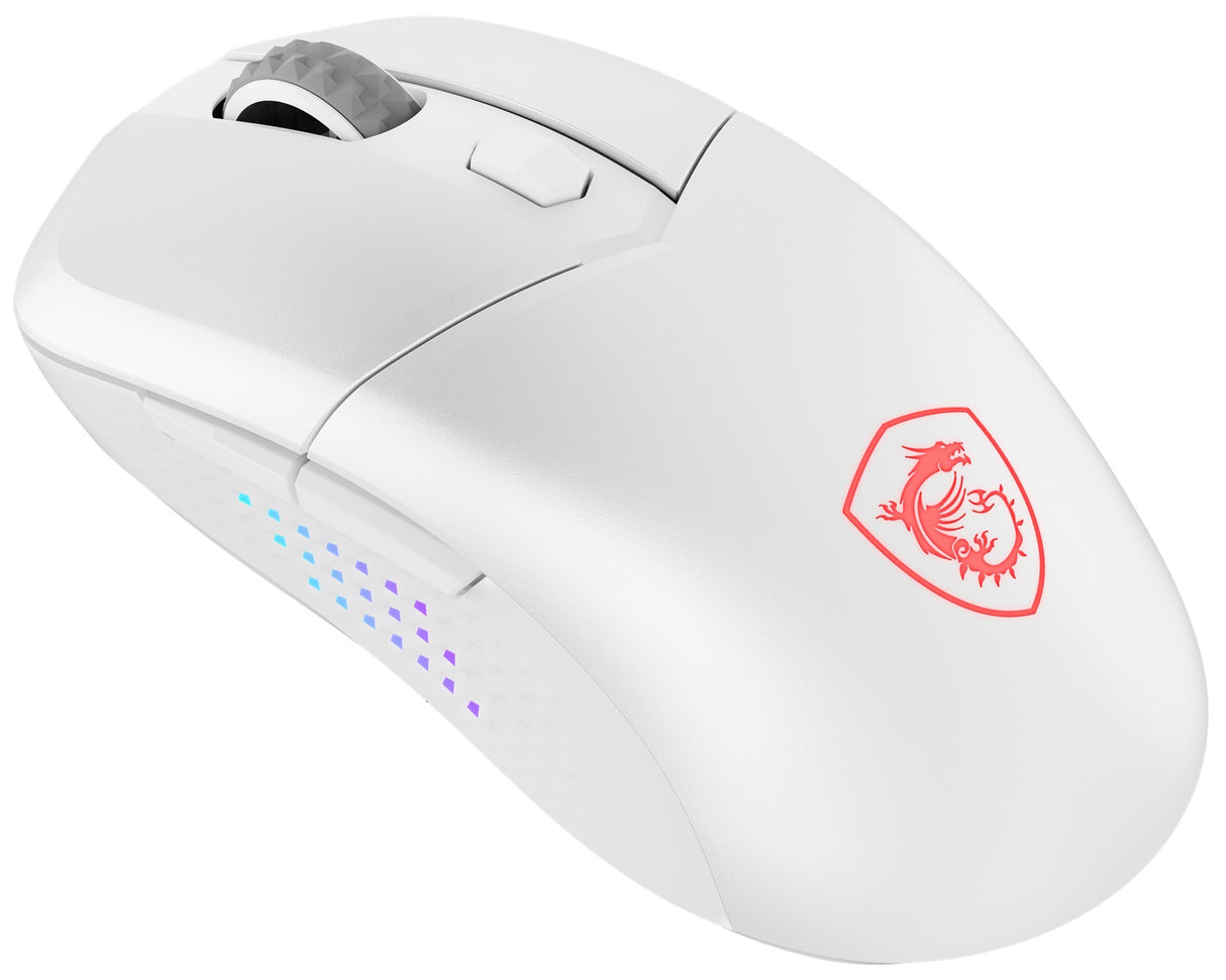 MSI VERSA 300 ELITE White Bluetooth / 2.4GHz / Wired Optical Wireless Gaming Mouse
