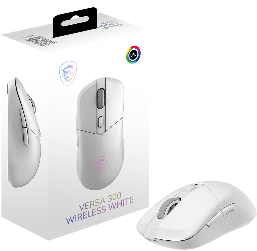 MSI VERSA 300 White Bluetooth / 2.4GHz / Wired Optical Gaming Mouse