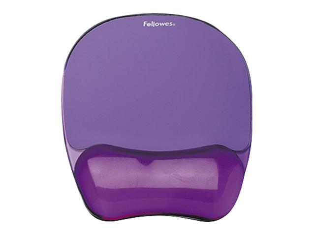 Fellowes 91441 Gel Crystals Mousepad/Wrist Rest - Purple