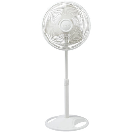 Lasko 16 Adjustable 3-Speed Oscillating Stand Fan, White