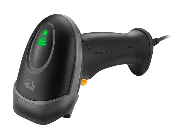Adesso NuScan 2500TU Heavy Duty Long Range Handheld 1D/2D Barcode Scanner, USB, Spill Resistant, Antimicrobial, Drop Protection - NUSCAN2500TU