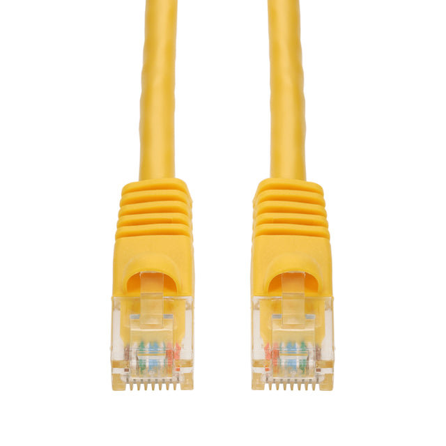6ft Yellow CAT 6A PVC Ethernet Cable Snagless Bubble Boot RJ-45 M/M