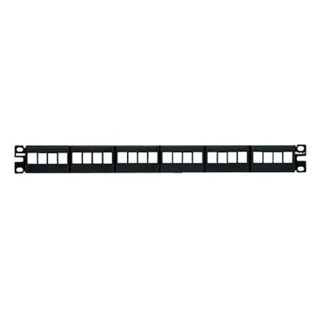 Panduit NKFP24Y Category-6 24-Port Flat Modular Patch Panel, Black