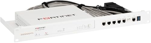 Rackmount.IT Industrial Rack Mount Kit for Fortinet FortiGate 50G Series – Hardened 1U 19” Rackmount – Front-Facing Ports & Antenna Punch-Outs (RM-FR-T21I)