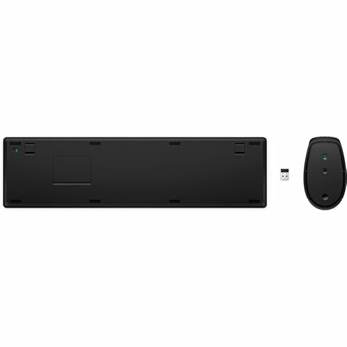 HP 655 Keyboard & Mouse - USB Type A Plunger Wireless Keyboard - English (Canada), English (US) - USB Type A Wireless Mouse - Mute, Dictation, Emoji Hot Key(s) - Symmetrical - AA, AAA - Compatible wit