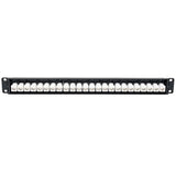 Tripp Lite 24 Port Rackmount Cat6a Feedthrough Patch Panel RJ45 Ethernet 1U (N254-024-6A), Black 24-Port Cat6a