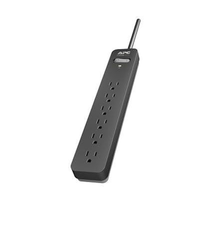 APC PE63DP 6-Outlet Surge Protector Power Strip 2-Pack, 540 Joules, SurgeArrest Essential 3' Cord Outlets Only