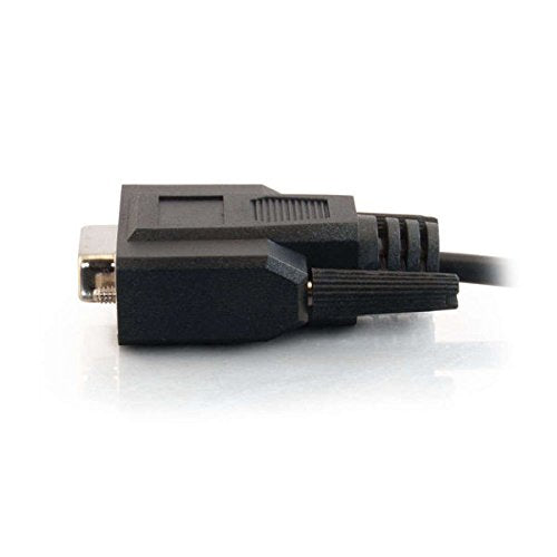 C2G 25211 DB9 M/F Serial RS232 Extension Cable, Black (1 Feet, 0.30 Meters)